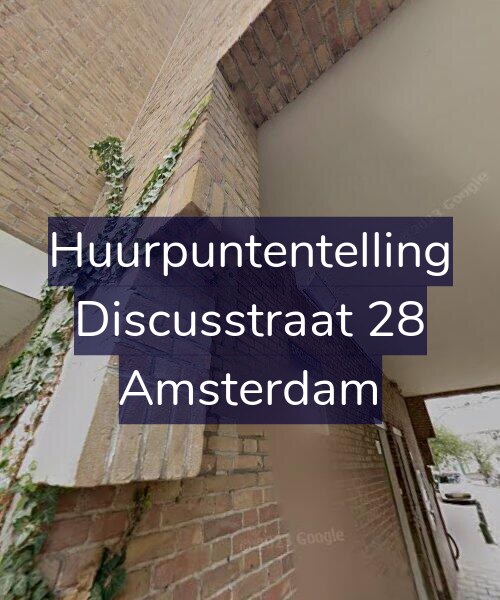 Foto gevel Huurpuntentelling voor Discusstraat 28, Amsterdam