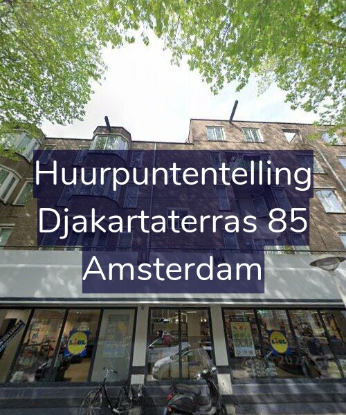 Foto gevel Huurpuntentelling voor Djakartaterras 85, Amsterdam
