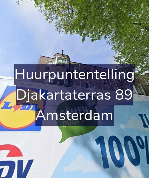 Foto gevel Huurpuntentelling voor Djakartaterras 89, Amsterdam