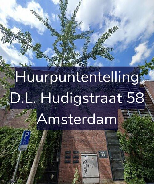 Foto gevel Huurpuntentelling voor D.L. Hudigstraat 58, Amsterdam
