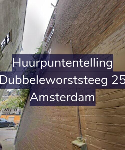 Foto gevel Huurpuntentelling voor Dubbeleworststeeg 25, Amsterdam