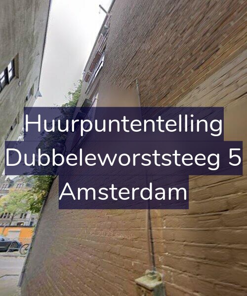 Foto gevel Huurpuntentelling voor Dubbeleworststeeg 5, Amsterdam