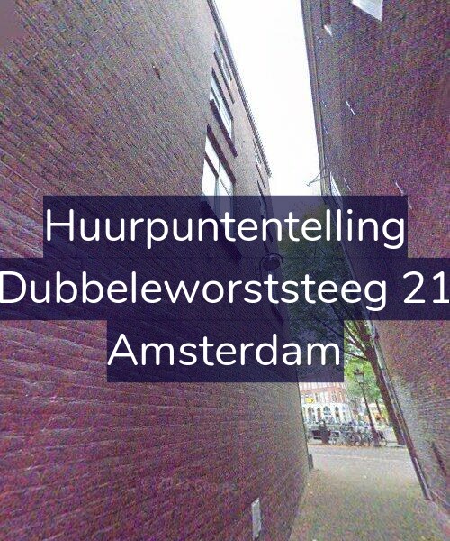 Foto gevel Huurpuntentelling voor Dubbeleworststeeg 21, Amsterdam