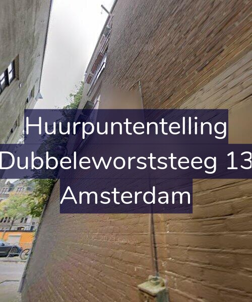 Foto gevel Huurpuntentelling voor Dubbeleworststeeg 13, Amsterdam
