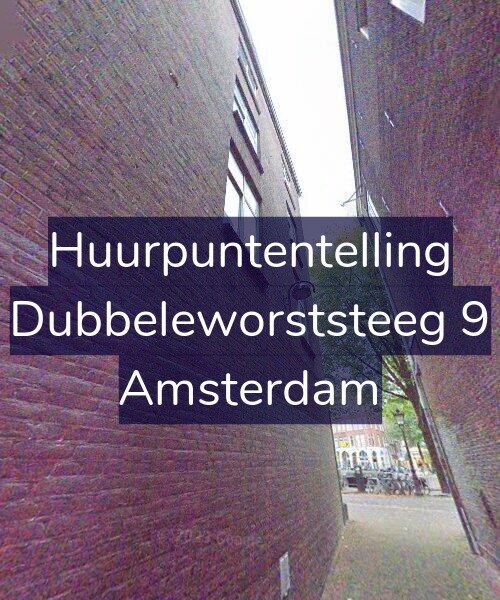 Foto gevel Huurpuntentelling voor Dubbeleworststeeg 9, Amsterdam
