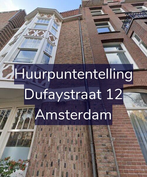 Foto gevel Huurpuntentelling voor Dufaystraat 12, Amsterdam