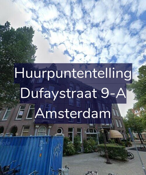 Foto gevel Huurpuntentelling voor Dufaystraat 9-A, Amsterdam