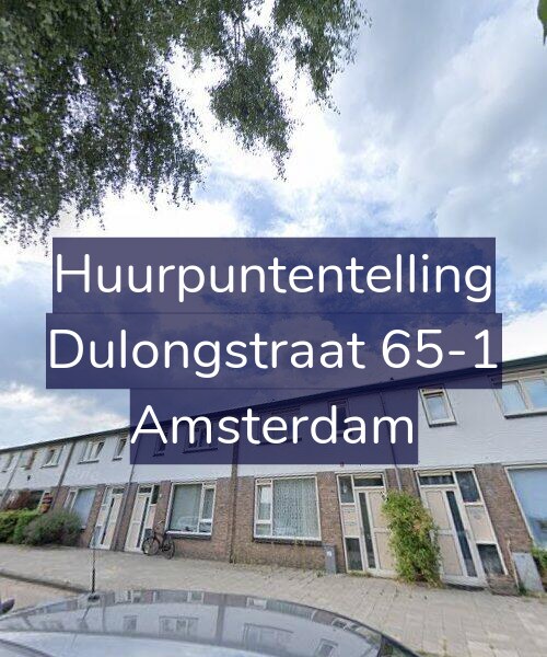 Foto gevel Huurpuntentelling voor Dulongstraat 65-1, Amsterdam
