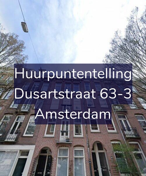 Foto gevel Huurpuntentelling voor Dusartstraat 63-3, Amsterdam