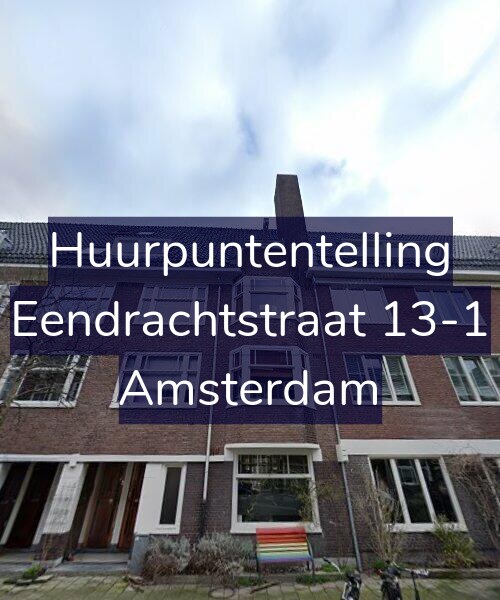 Foto gevel Huurpuntentelling voor Eendrachtstraat 13-1, Amsterdam