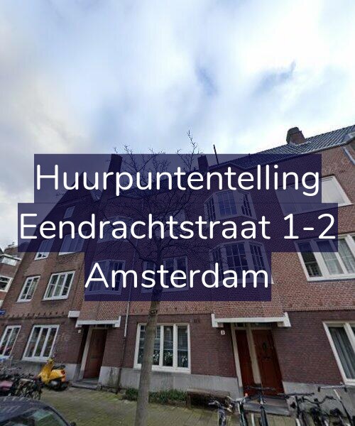 Foto gevel Huurpuntentelling voor Eendrachtstraat 1-2, Amsterdam