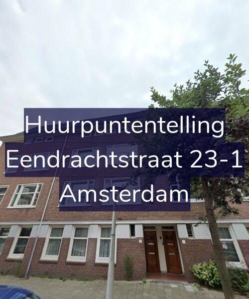 Foto gevel Huurpuntentelling voor Eendrachtstraat 23-1, Amsterdam