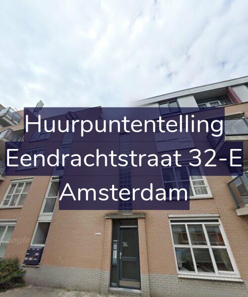 Foto gevel Huurpuntentelling voor Eendrachtstraat 32-E, Amsterdam