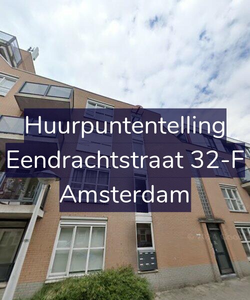 Foto gevel Huurpuntentelling voor Eendrachtstraat 32-F, Amsterdam