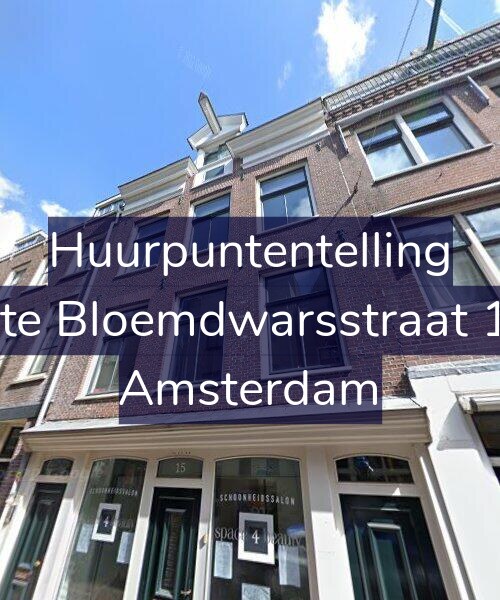 Foto gevel Huurpuntentelling voor Eerste Bloemdwarsstraat 15-A, Amsterdam