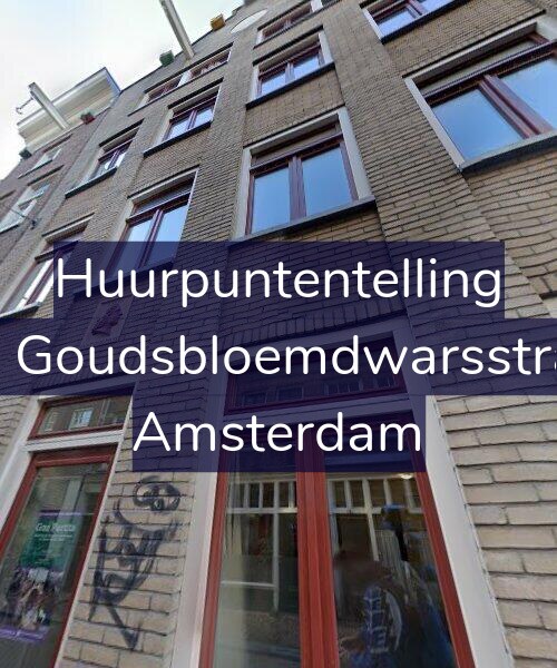 Foto gevel Huurpuntentelling voor Eerste Goudsbloemdwarsstraat 50, Amsterdam