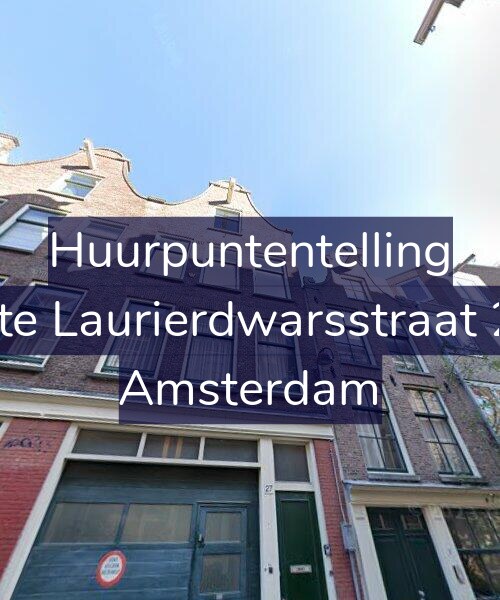Foto gevel Huurpuntentelling voor Eerste Laurierdwarsstraat 27-2, Amsterdam