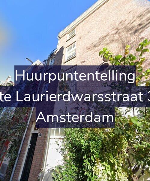 Foto gevel Huurpuntentelling voor Eerste Laurierdwarsstraat 35-3, Amsterdam