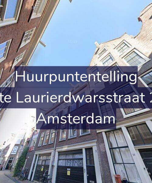 Foto gevel Huurpuntentelling voor Eerste Laurierdwarsstraat 21-2, Amsterdam
