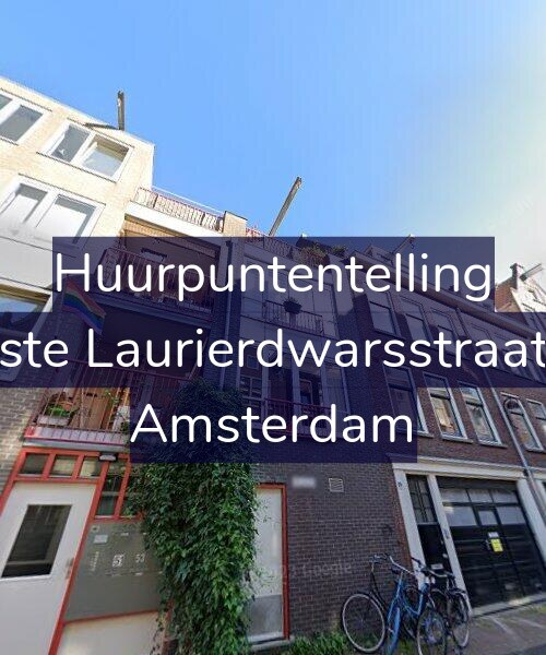 Foto gevel Huurpuntentelling voor Eerste Laurierdwarsstraat 59, Amsterdam