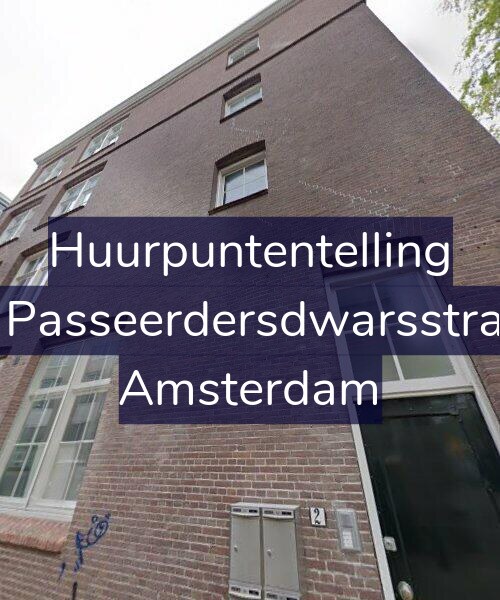 Foto gevel Huurpuntentelling voor Eerste Passeerdersdwarsstraat 2-B, Amsterdam