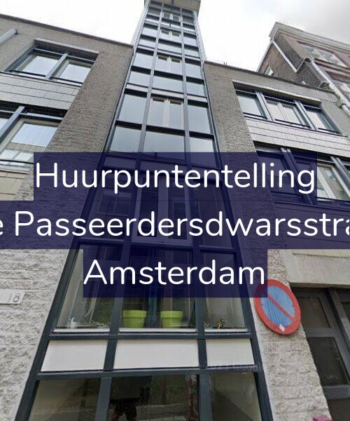 Foto gevel Huurpuntentelling voor Eerste Passeerdersdwarsstraat 16, Amsterdam
