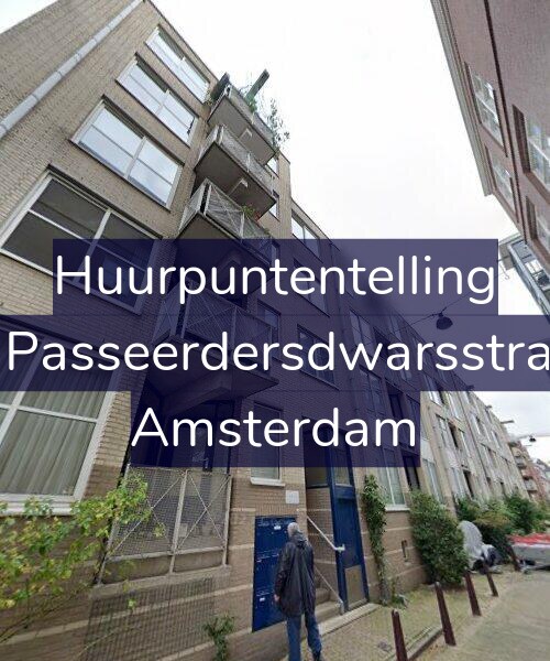 Foto gevel Huurpuntentelling voor Eerste Passeerdersdwarsstraat 1-A, Amsterdam