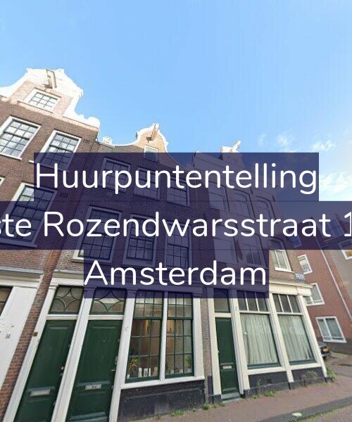 Foto gevel Huurpuntentelling voor Eerste Rozendwarsstraat 15-1, Amsterdam