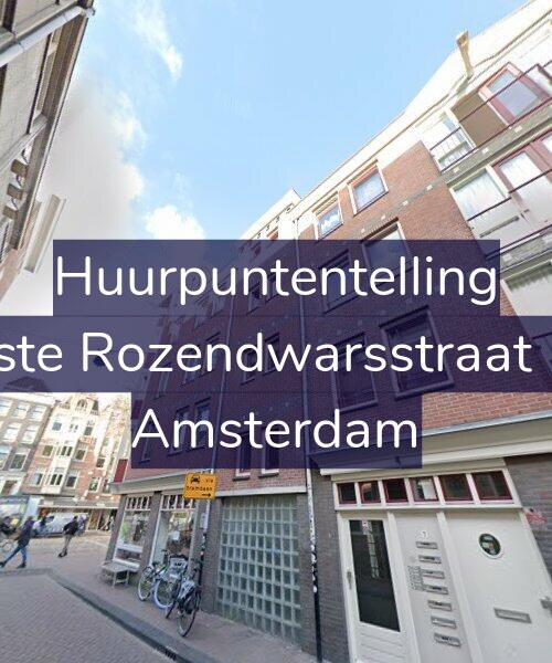 Foto gevel Huurpuntentelling voor Eerste Rozendwarsstraat 1-A, Amsterdam