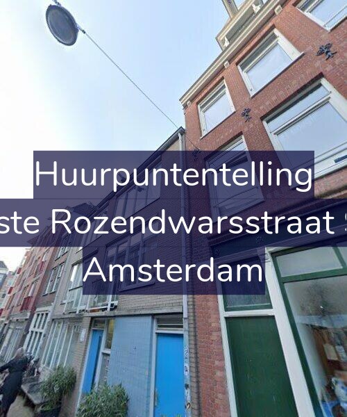 Foto gevel Huurpuntentelling voor Eerste Rozendwarsstraat 9-A, Amsterdam