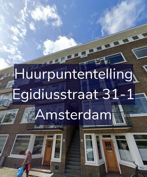 Foto gevel Huurpuntentelling voor Egidiusstraat 31-1, Amsterdam
