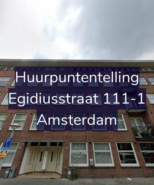 Foto gevel Huurpuntentelling voor Egidiusstraat 111-1, Amsterdam