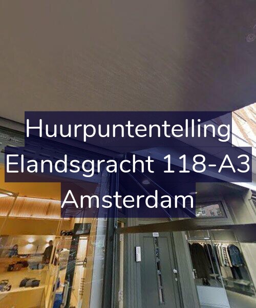 Foto gevel Huurpuntentelling voor Elandsgracht 118-A3, Amsterdam