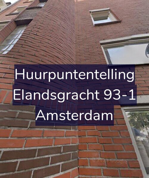 Foto gevel Huurpuntentelling voor Elandsgracht 93-1, Amsterdam