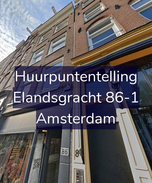Foto gevel Huurpuntentelling voor Elandsgracht 86-1, Amsterdam