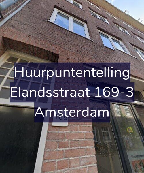 Foto gevel Huurpuntentelling voor Elandsstraat 169-3, Amsterdam