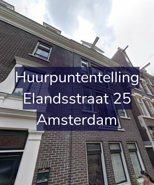 Foto gevel Huurpuntentelling voor Elandsstraat 25, Amsterdam