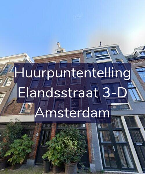 Foto gevel Huurpuntentelling voor Elandsstraat 3-D, Amsterdam