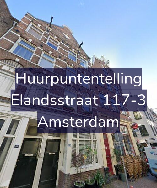Foto gevel Huurpuntentelling voor Elandsstraat 117-3, Amsterdam