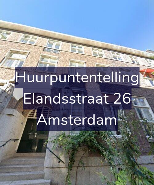 Foto gevel Huurpuntentelling voor Elandsstraat 26, Amsterdam