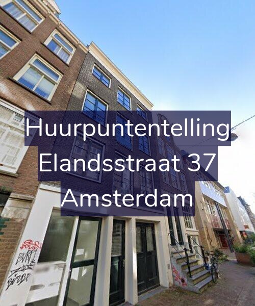 Foto gevel Huurpuntentelling voor Elandsstraat 37, Amsterdam