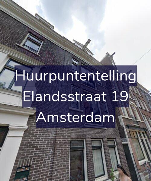 Foto gevel Huurpuntentelling voor Elandsstraat 19, Amsterdam