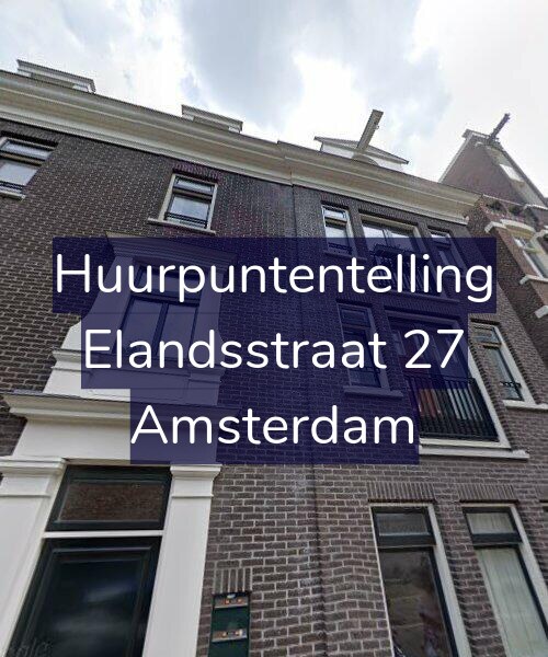 Foto gevel Huurpuntentelling voor Elandsstraat 27, Amsterdam