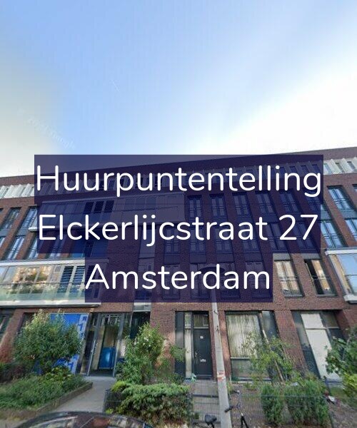Foto gevel Huurpuntentelling voor Elckerlijcstraat 27, Amsterdam
