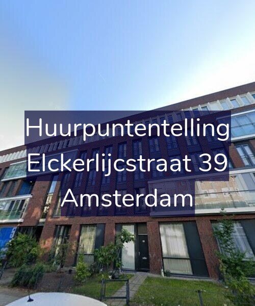 Foto gevel Huurpuntentelling voor Elckerlijcstraat 39, Amsterdam