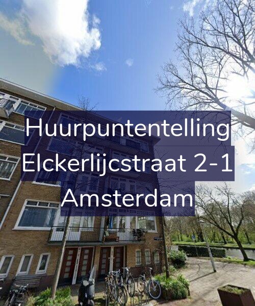 Foto gevel Huurpuntentelling voor Elckerlijcstraat 2-1, Amsterdam