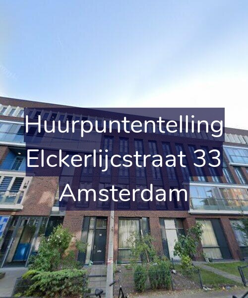 Foto gevel Huurpuntentelling voor Elckerlijcstraat 33, Amsterdam