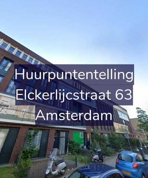 Foto gevel Huurpuntentelling voor Elckerlijcstraat 63, Amsterdam