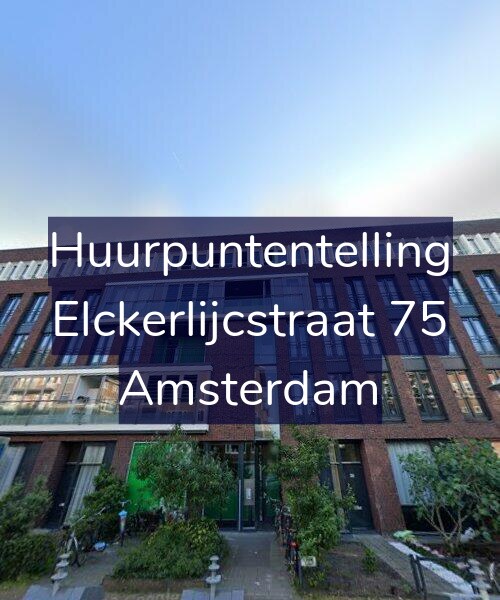 Foto gevel Huurpuntentelling voor Elckerlijcstraat 75, Amsterdam