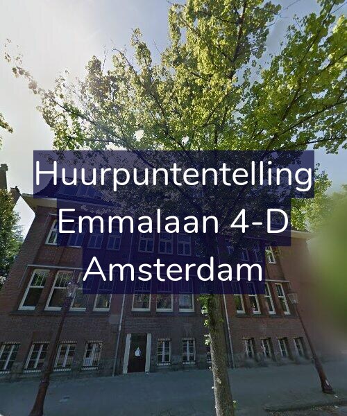 Foto gevel Huurpuntentelling voor Emmalaan 4-D, Amsterdam